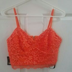 bebe Lace Crop Top (XS)